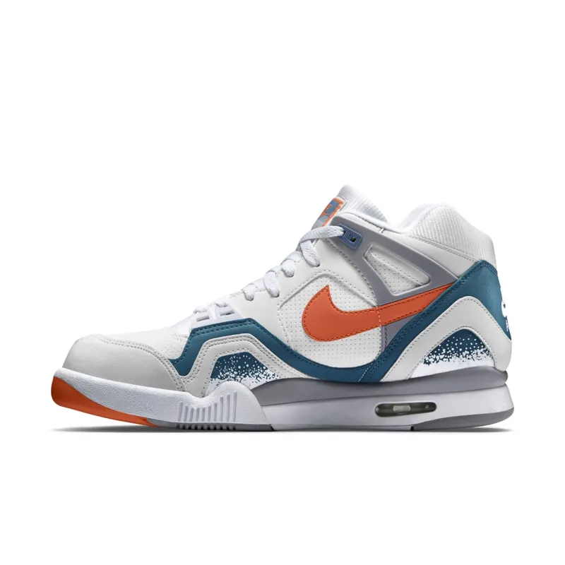 Nike Air Tech Challenge II Clay Blue (2014) White/Orange Burst-Clay Blue-Flat Silver (643089-184)