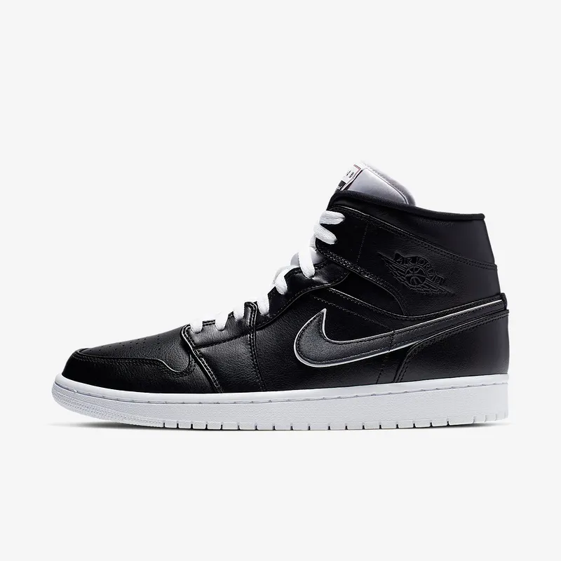 Jordan 1 Mid Maybe I Destroyed The Game Black/Black-White-Gym Red (852542-016)