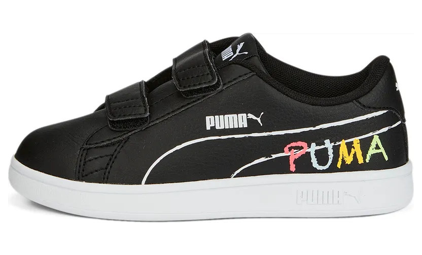 Puma Smash v2 Home School Wit/Blauw/Zwart (386200-01)