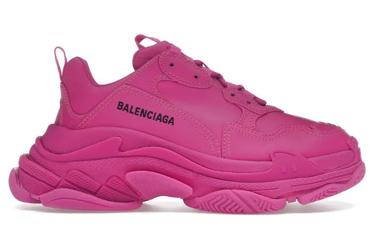 Balenciaga Triple S Faux Leather Dark Pink (524039W2FA55800)