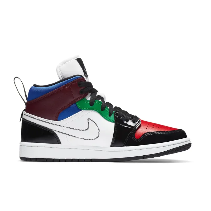 Jordan 1 Mid SE Black White Multi-Color (W) Black/White-Multi-Color (DB5454-001)