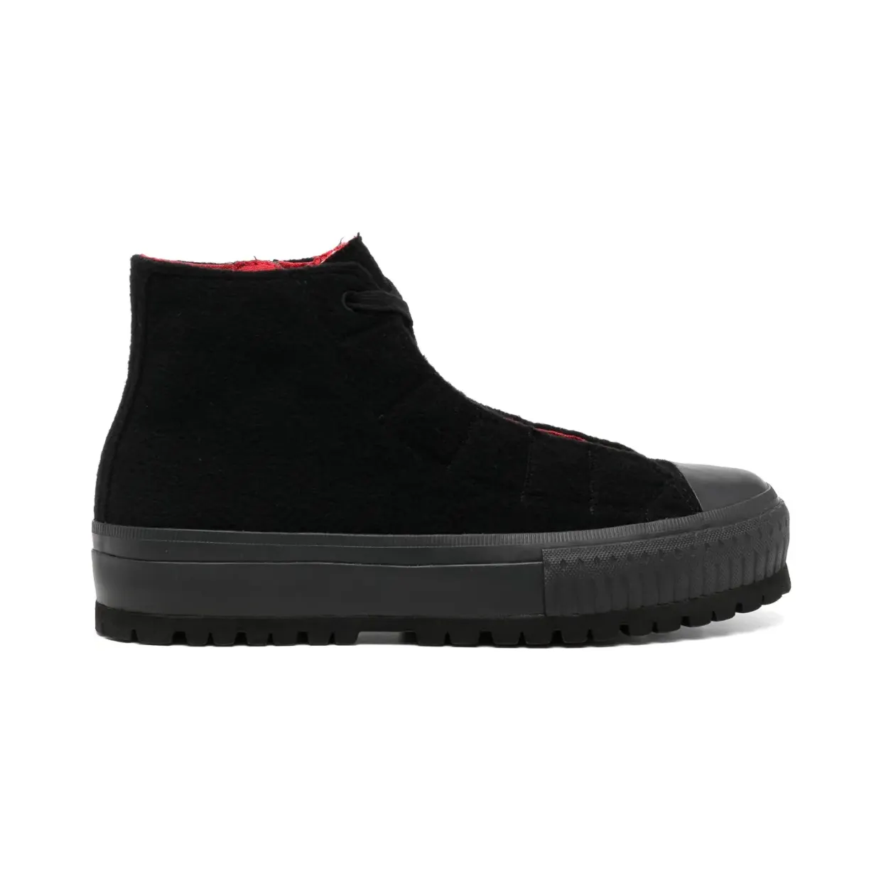 Yohji Yamamoto High-Top-Sneakers mit Schnürung “Black” (HOE02160)