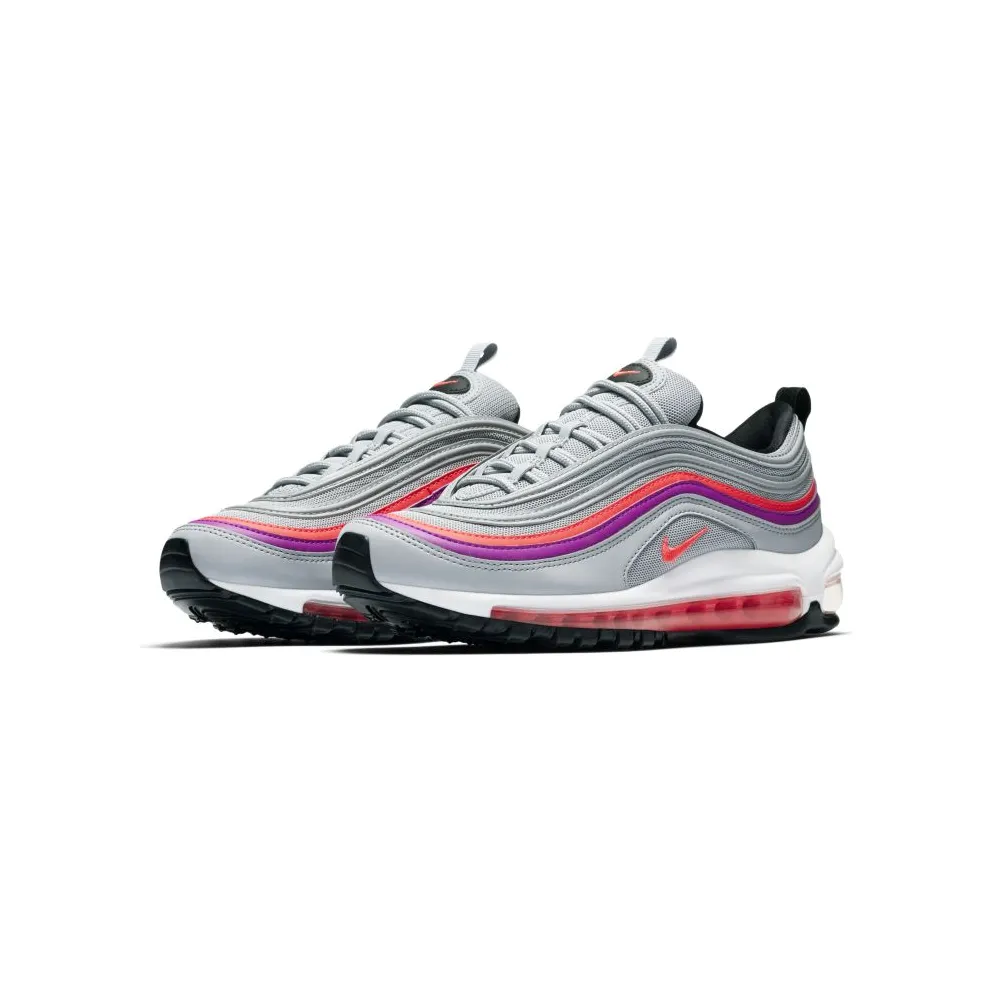 Nike Air Max 97 Wolf Grey Solar Red Vivid Purple (W) Wolf Grey/Solar Red-Vivid Purple (921733-009)