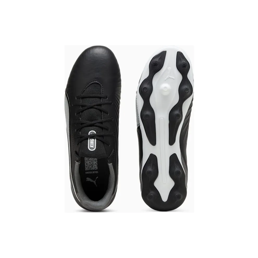 Puma King Match FG/AG Jr Black White Cool Dark Grey (108048-01)