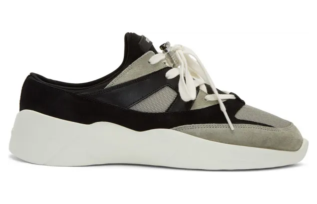 Essentials Black and Grey Backless Sneakers (ES01W19U-SRLEFA3OFB)