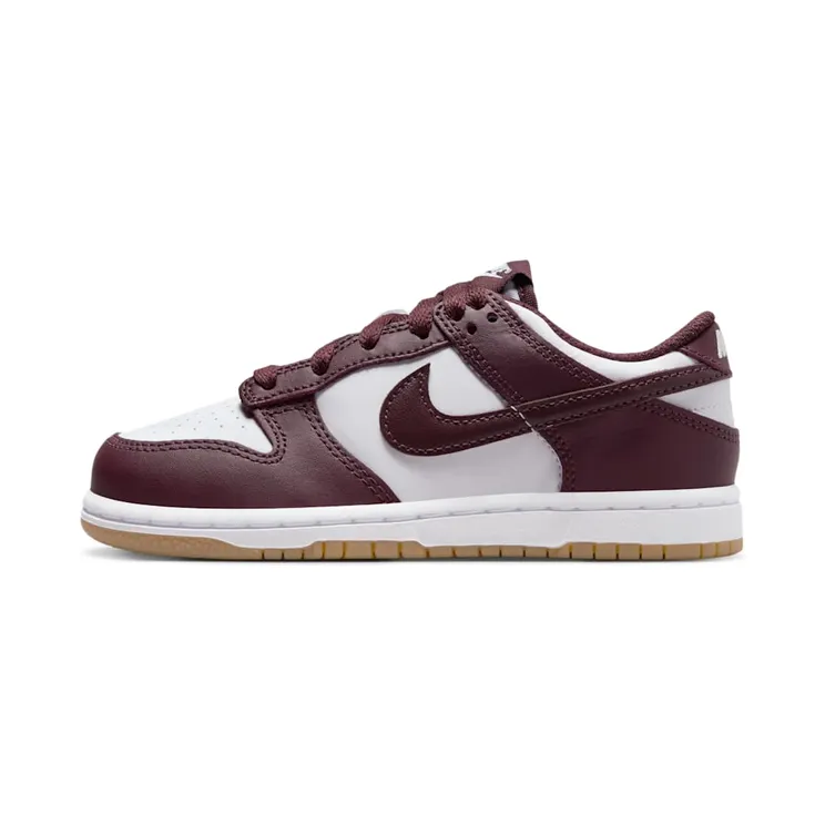 Nike Dunk Low “White / Gum Light Brown / Burgundy Crush” (HJ9283-100)