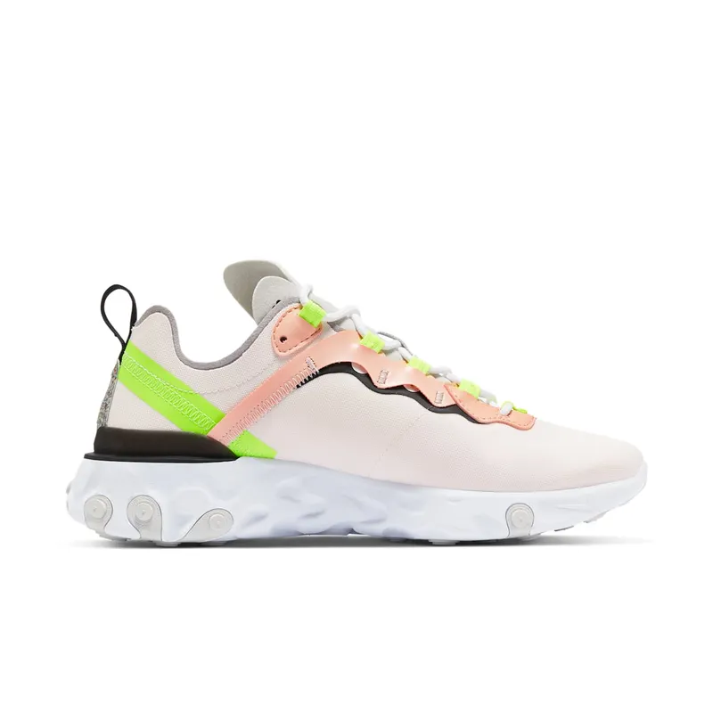 Nike React Element 55 Premium Light Soft Pink (W) Light Soft Pink/Black/Volt (CD6964-600)