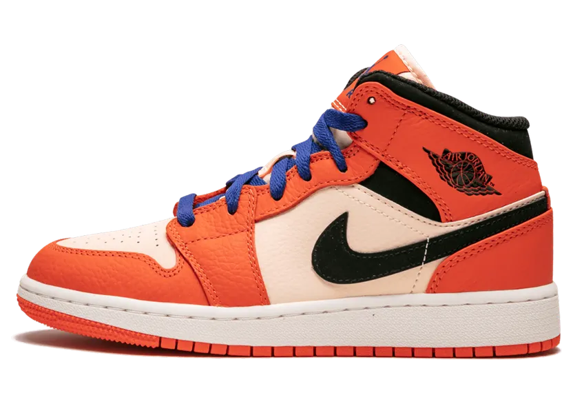 Jordan 1 Mid Team Orange Black (GS)