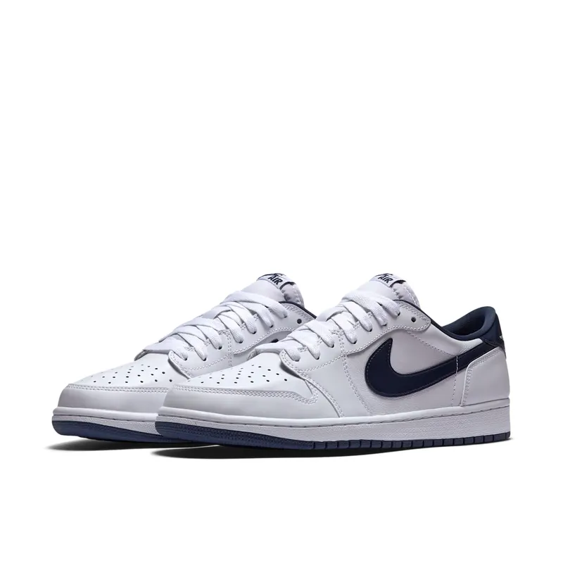 Jordan 1 Retro Low Metallic Blue White/Midnight Navy (705329-106)