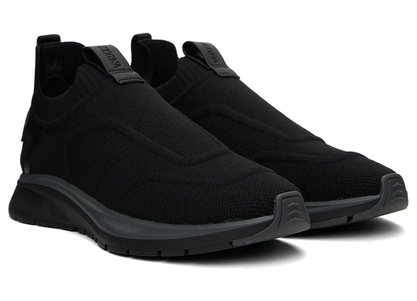 ZEGNA Black Slip-On Sneakers (LHUTS-S5482Z) (4)