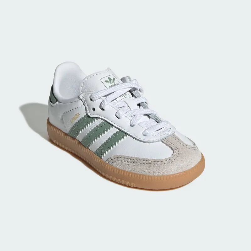Adidas Samba OG Kids Cloud White / Silver Green / Gum (JP5487)