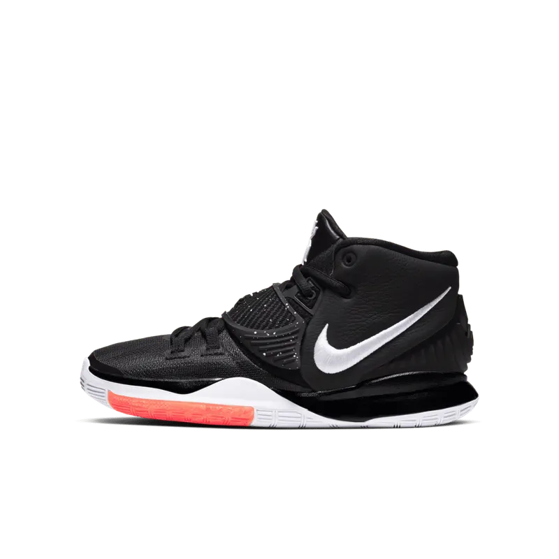 Nike Kyrie 6 Jet Black White (GS) Black/White-Bright Crimson (BQ5599-001)