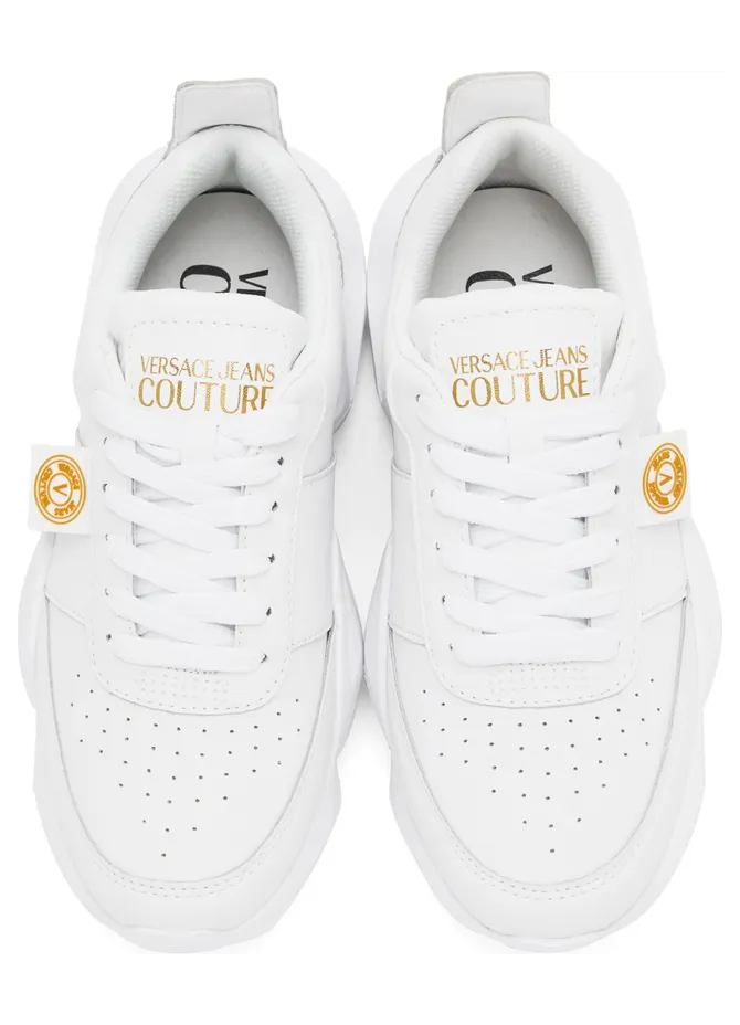 Versace Jeans Couture White V-Emblem Gravity Low-Top Sneakers (E72VA3SU8EZP013) (5)