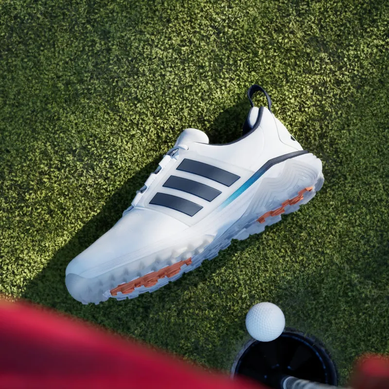 Adidas ADIPOWER 26 SPIKELESS Golf Shoes Cloud White / Collegiate Navy / Lucid Orange (JP8395)