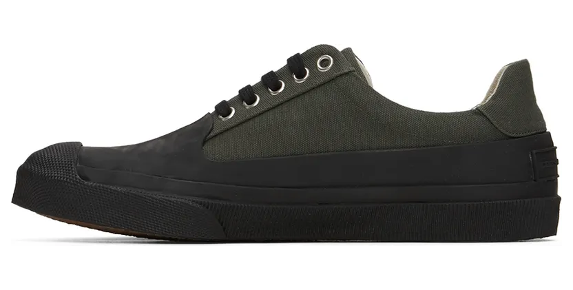 Dries Van Noten Khaki Canvas Low-Top Sneakers (MS27/131 QU620) (3)