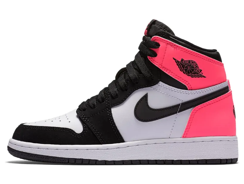 Jordan 1 Retro Valentine’s Day 2017 (GS) “Black / Hyper Pink / White” (881426-009)