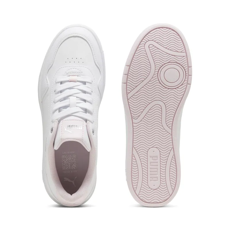 Puma Court Classy “Puma White / Whisp Of Pink / Puma Silver” (395021_04)