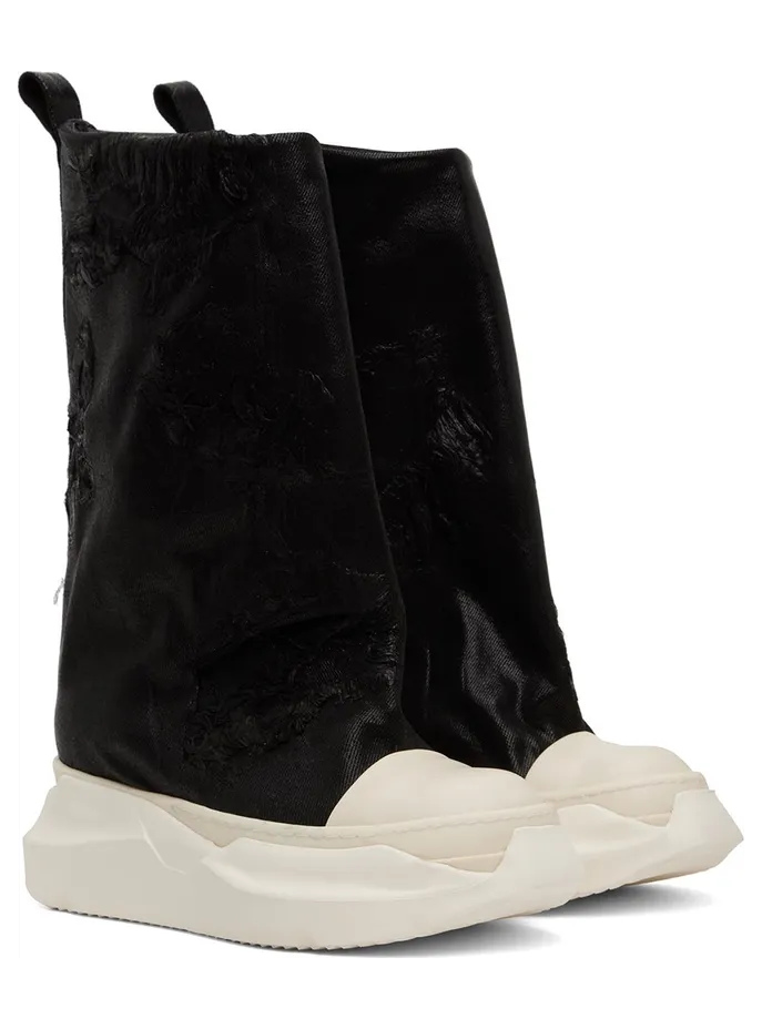 Rick owens Black Strobe Fogachine Boots 911 BLACK/MILK/MILK (DU02B4814 BFLS) (4)
