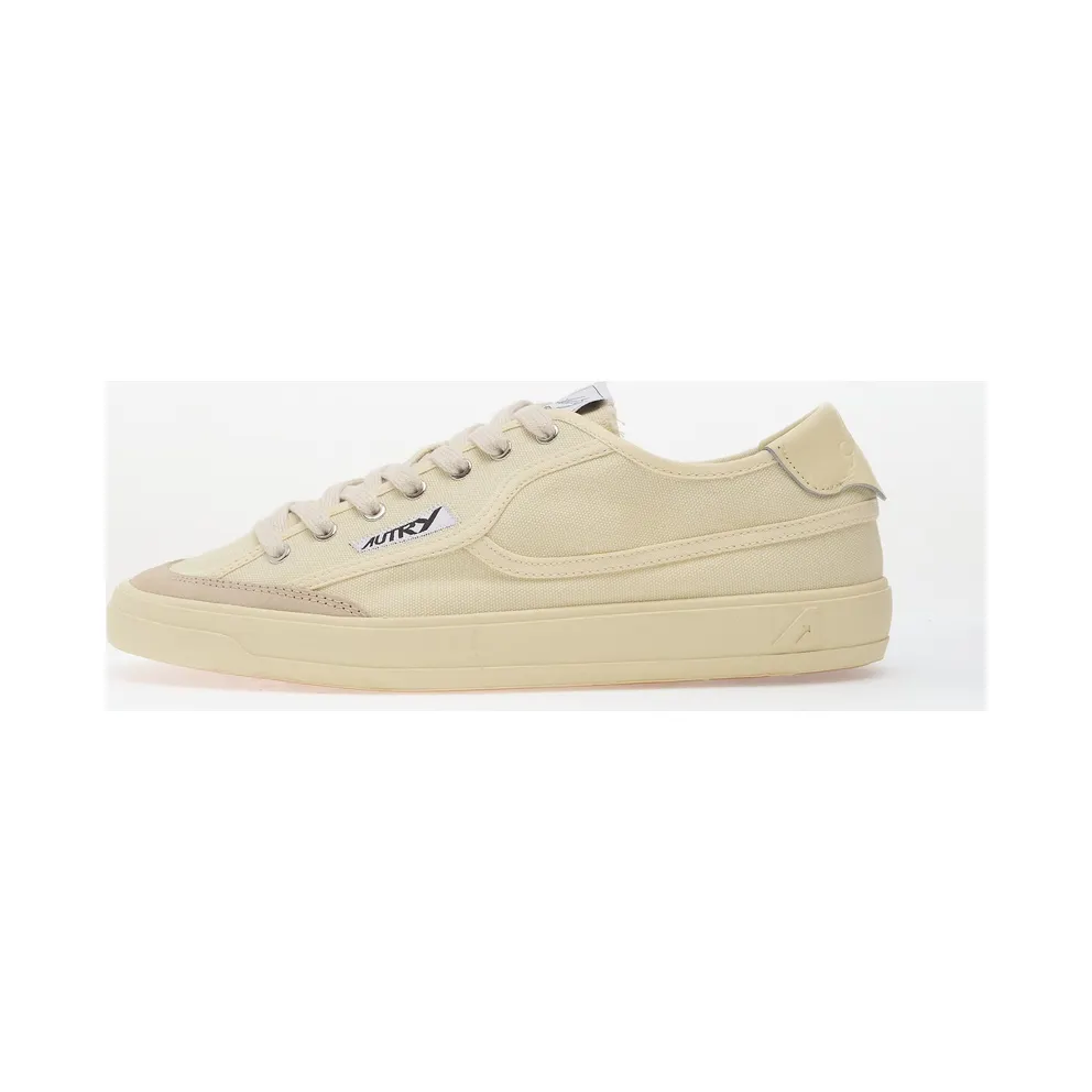 Autry Windscape Low Cream Canvas Suede