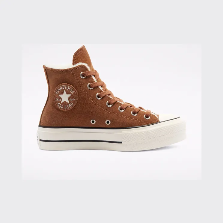 Converse Cozy Club Platform Chuck Taylor All Star High Top Clove Brown/egret/black (570034C)
