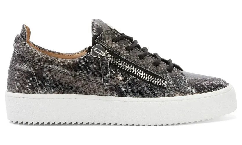 Giuseppe Zanotti Gail sneakers met slangenleer-effect – Zwart (RW20001002)