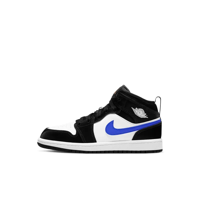 Jordan 1 Mid Black Racer Blue White (PS) Black/Racer Blue-White (640734-084)