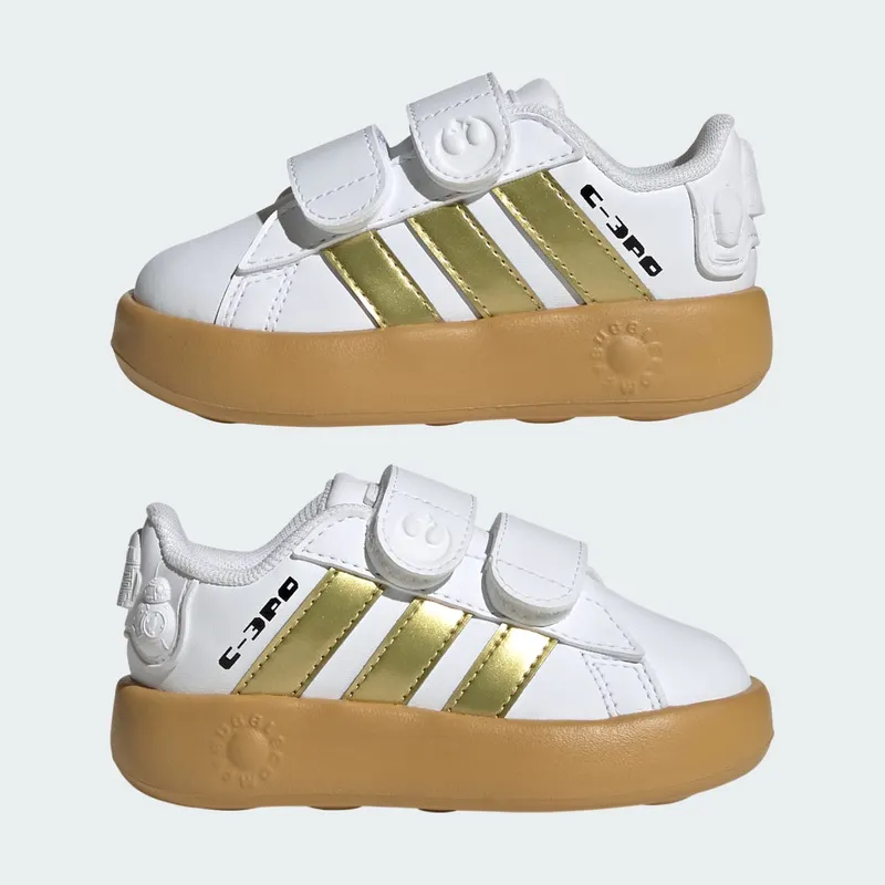 Adidas ADIDAS STAR WARS GRAND COURT 2.0 Shoes PEUTERS Cloud White / Gold Metallic / Preloved Bronze (IH1138)