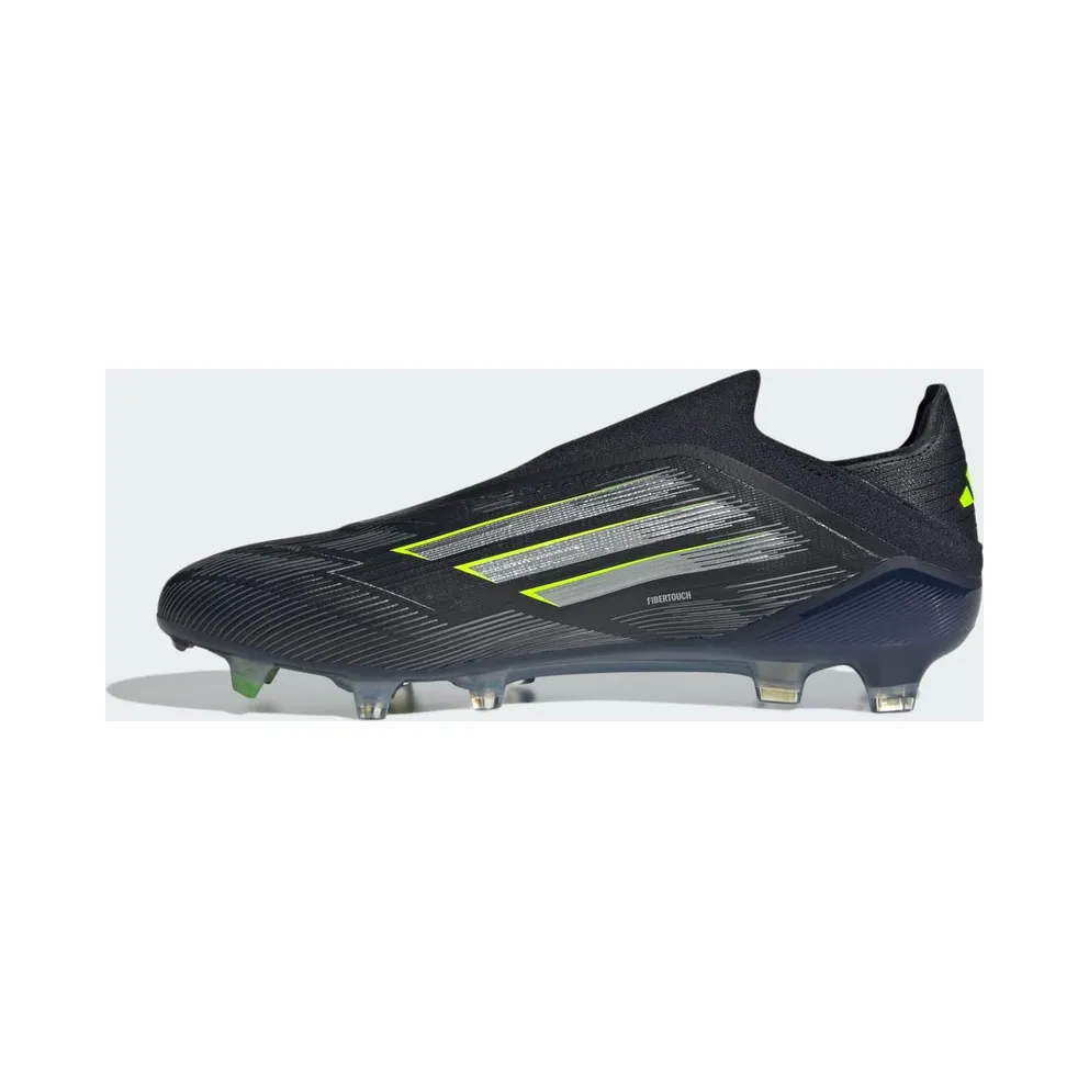 adidas F50 Elite Laceless Firm Ground Boots “Core Black / Iron Metallic / Lucid Lemon” (JH7629)