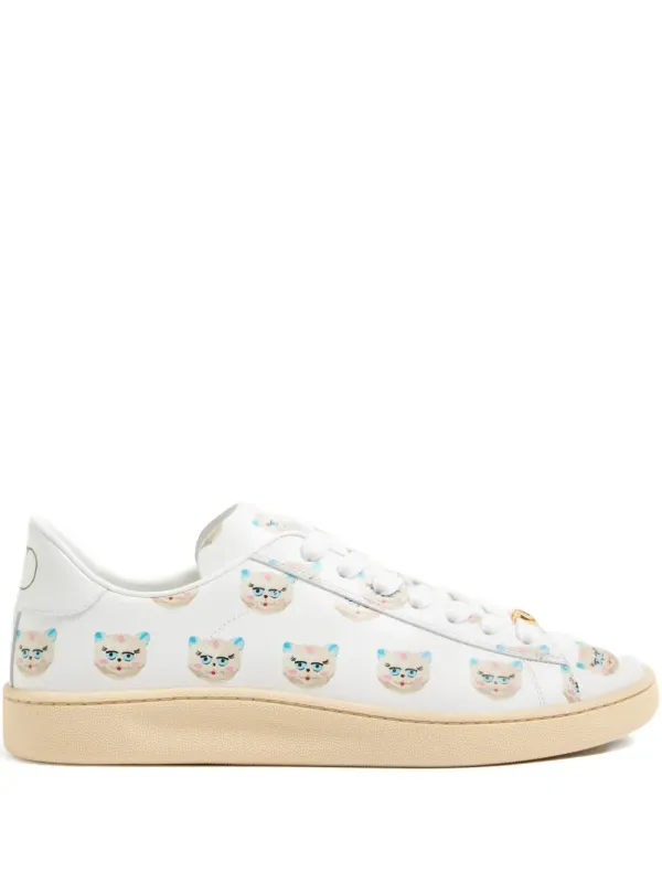 Valentino Garavani Royco sneakers van nappa kalfsleer with Le Chat De La Maison-patroon – White (YS0K34EAM)
