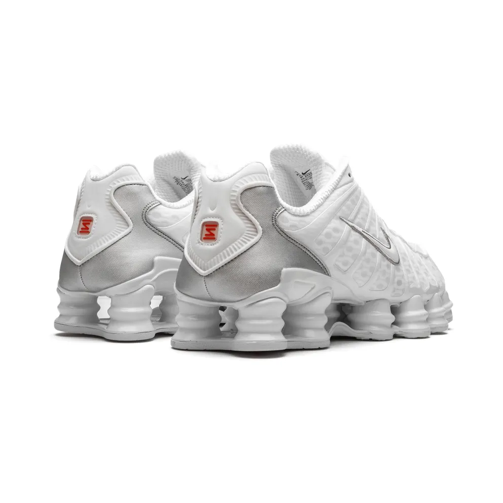 Nike Shox TL White Metallic Silver White/Metallic Silver-Max Orange-White (AV3595-100)