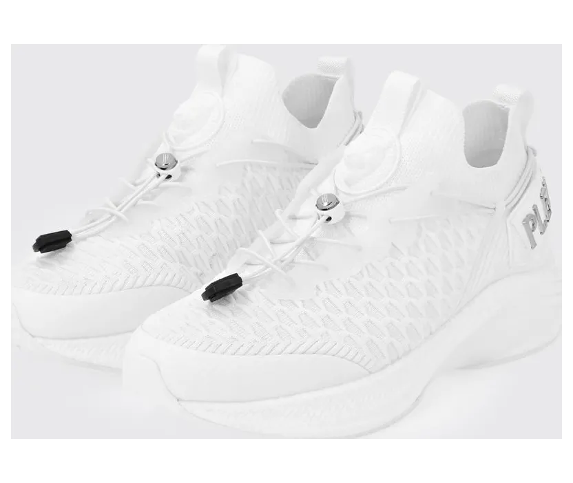 Plein Sport Crochet Knit Sneakers White (SAESUSC0751STE003N01)