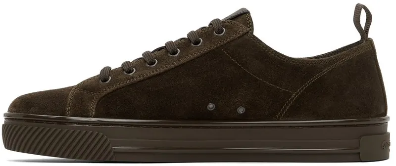 Gianvito Rossi Khaki Suede Low-Top DARK OLIVE+DARK OLIV (S25285-M1DKO-SUC)