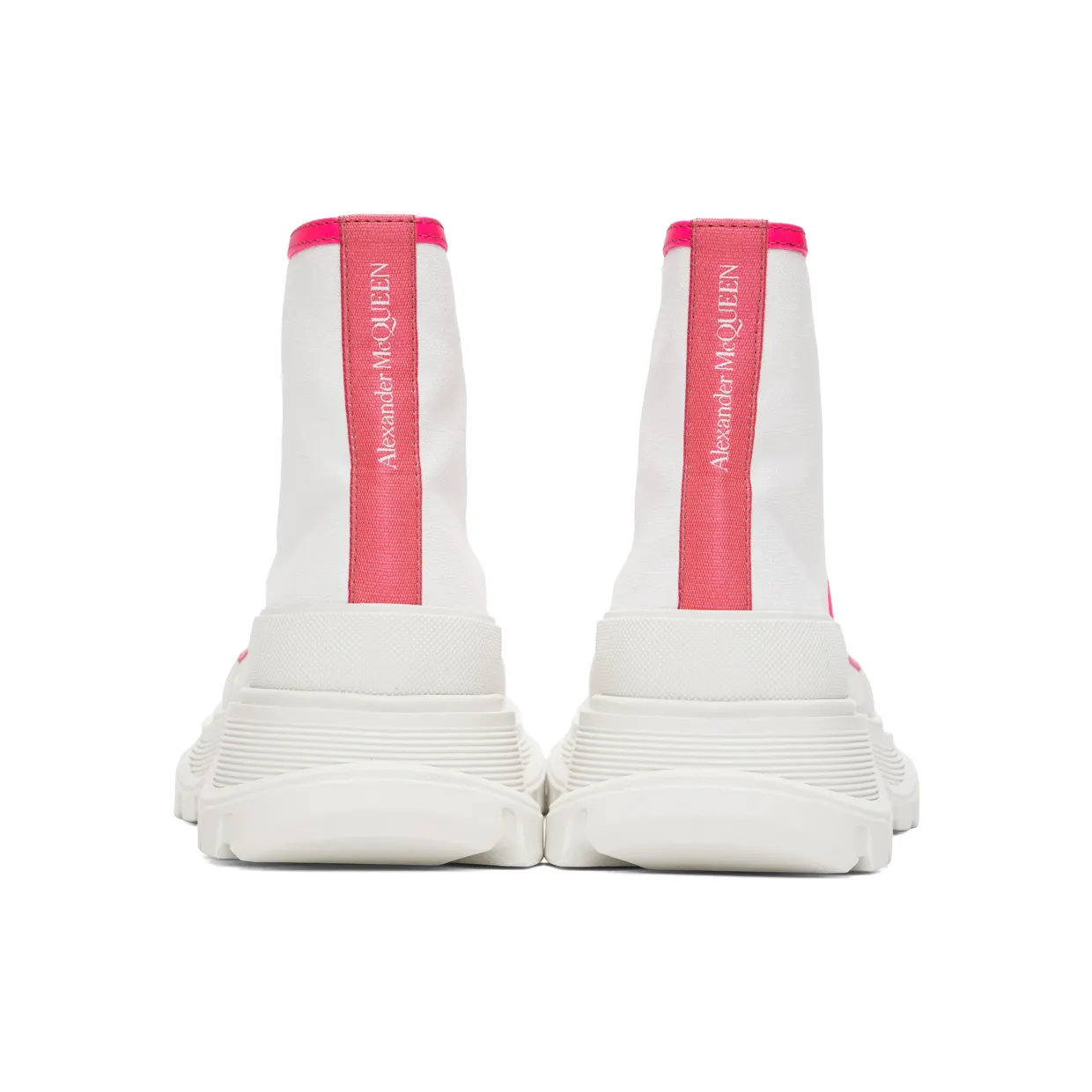Alexander McQueen White Tread Slick High Sneakers (697082W4MV5) (2)