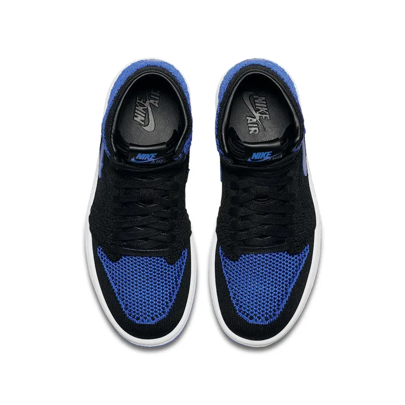 Jordan 1 Retro High Flyknit Royal (GS) Black/Game Royal-White (919702-006)