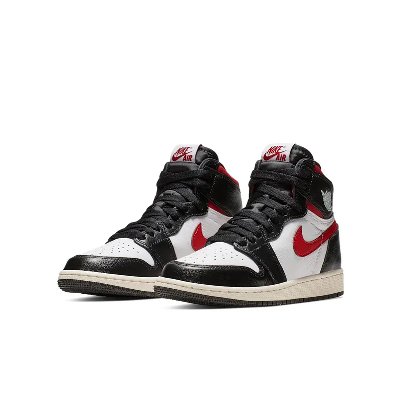 Air Jordan Nike AJ I 1 Retro High Black Gym Red (GS) (2019) (575441-061)