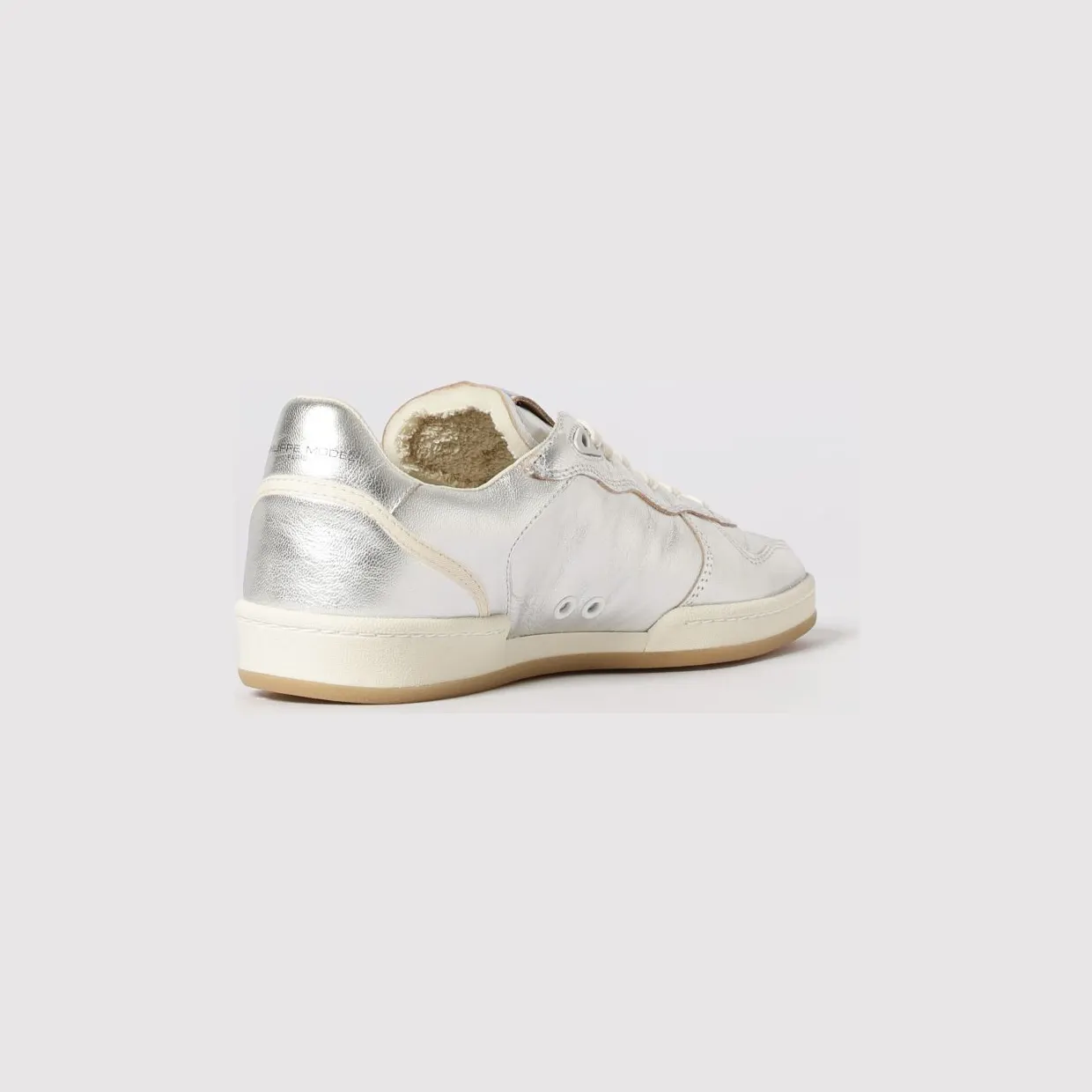Philippe Model Pgal Laminated Leather Sneakers Silver (PGLDM002) (2)