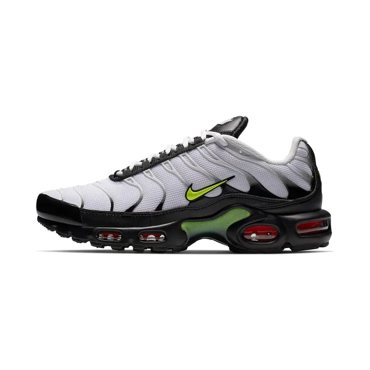 Nike Air Max Plus Retro Future “White / Black / Bright Crimson / Volt” (AJ2013-100)