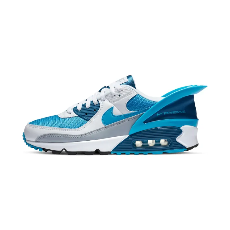Nike Air Max 90 FlyEase “White / Industrial Blue / Laser Blue” (CZ4270-100)