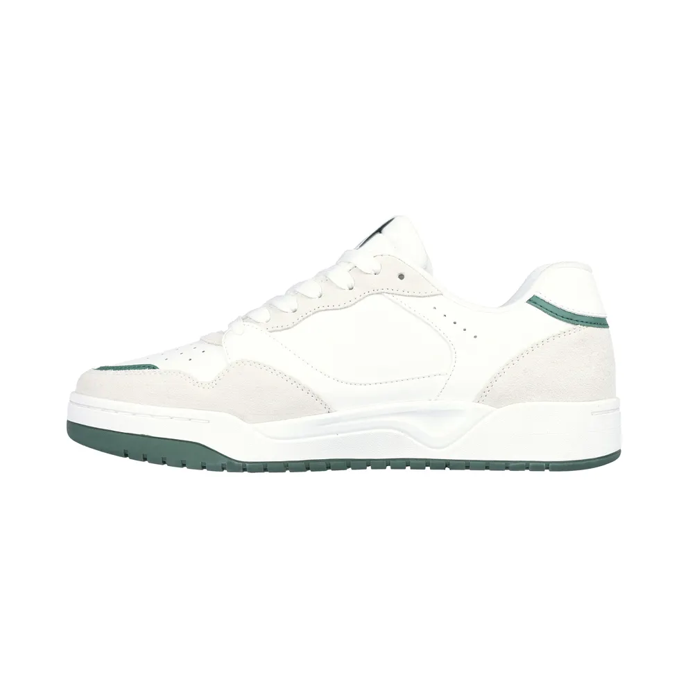 Skechers Koopa Court – Volley Low Varsity – White / Groente (183241 WGRN)