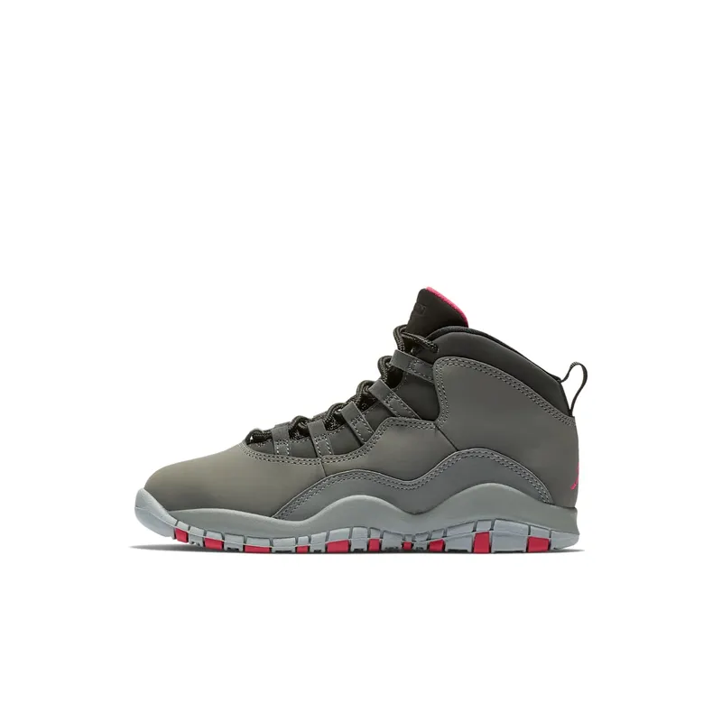 Jordan 10 Retro Rush Pink (PS) Dark Smoke Grey/Rush Pink-Black-Iron Grey (487212-006)