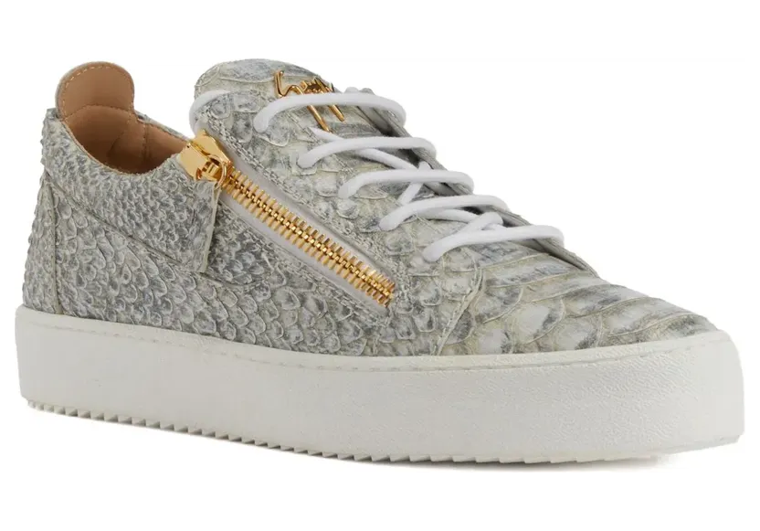 Giuseppe Zanotti Frankie sneakers met slangenleer-effect – Grijs (RM50021006)