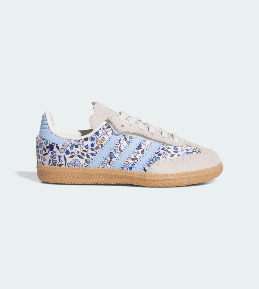 Adidas Samba OG x Liberty London Comfort Closure met Elastische Veters Kids Blue / Off White / Gum (JP8079)