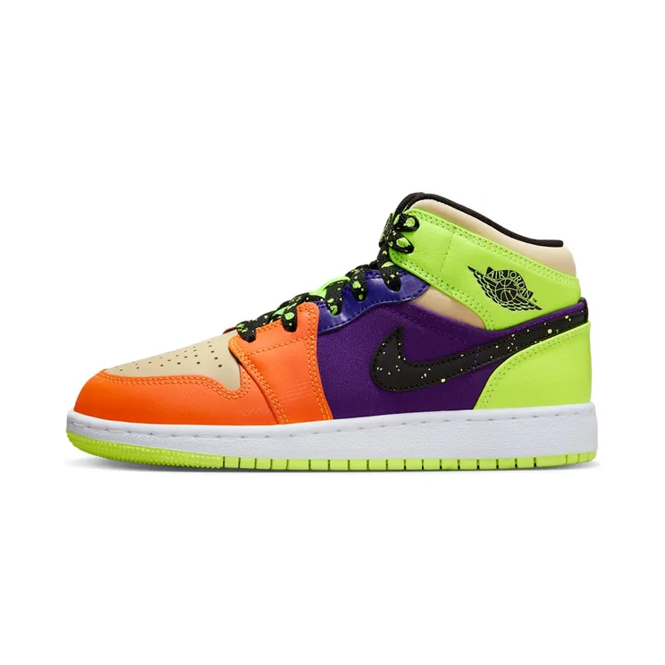 Jordan 1 Mid SE “Volt / Vivid Orange / Team Gold / Black” (FD8795-700)