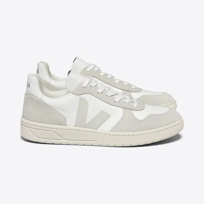 Veja V-10 B-Mesh W White / Natural / Pierre – “White” (VX0102499A)
