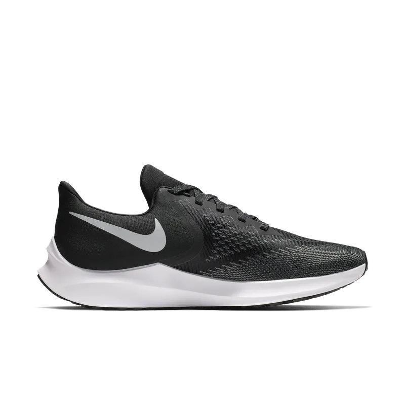 Nike Zoom Winflo 6 Black White Dark Grey Black/White-Dark Grey-Metallic Platinum (AQ7497-001)