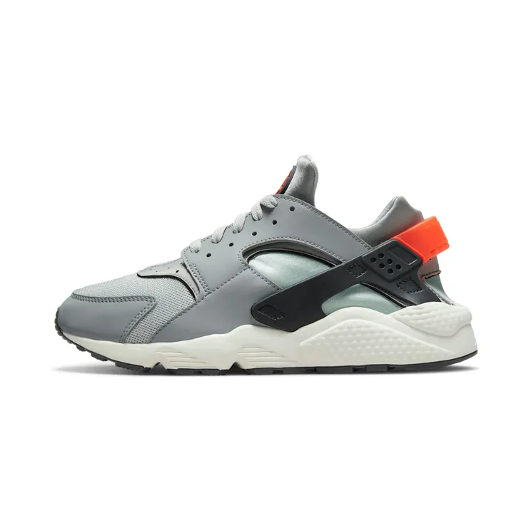 Nike Air Huarache “Grey Fog / Sail / Light Smoke Grey / Team Orange” (DR8606-001)