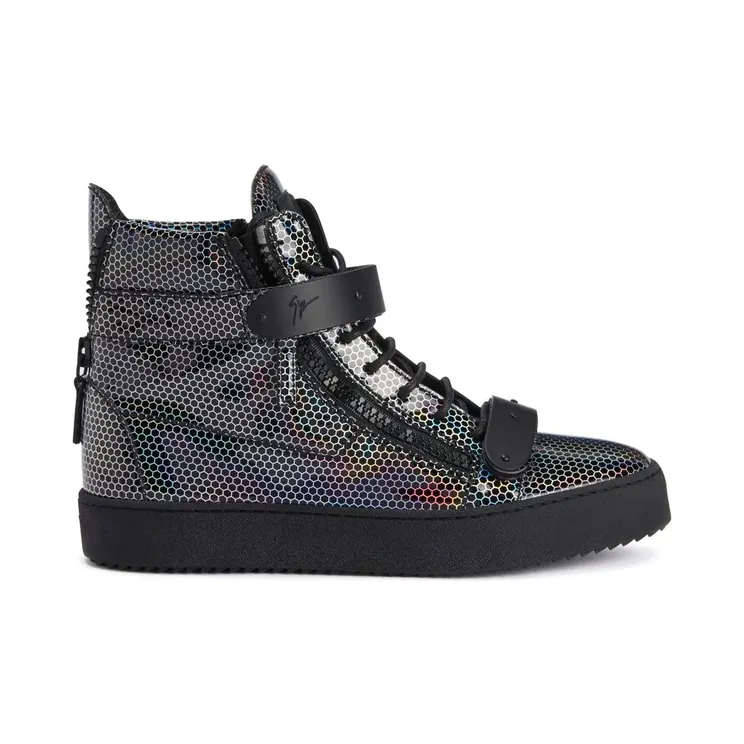Giuseppe Zanotti Coby mid-top met dubbele bandjes “Black” (RU20032003)
