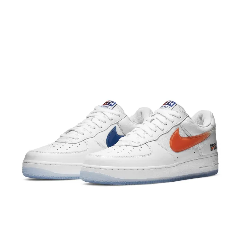 Nike Air Force 1 Low Kith Knicks Away White/Rush Blue-White-Brilliant Orange (CZ7928-100)