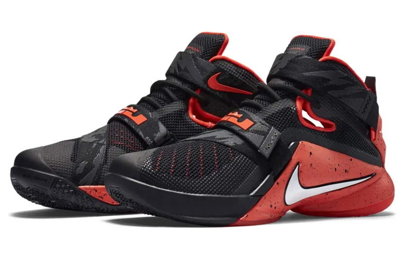 LeBron Soldier 9 Black/White-Bright Crimson (749490-016)
