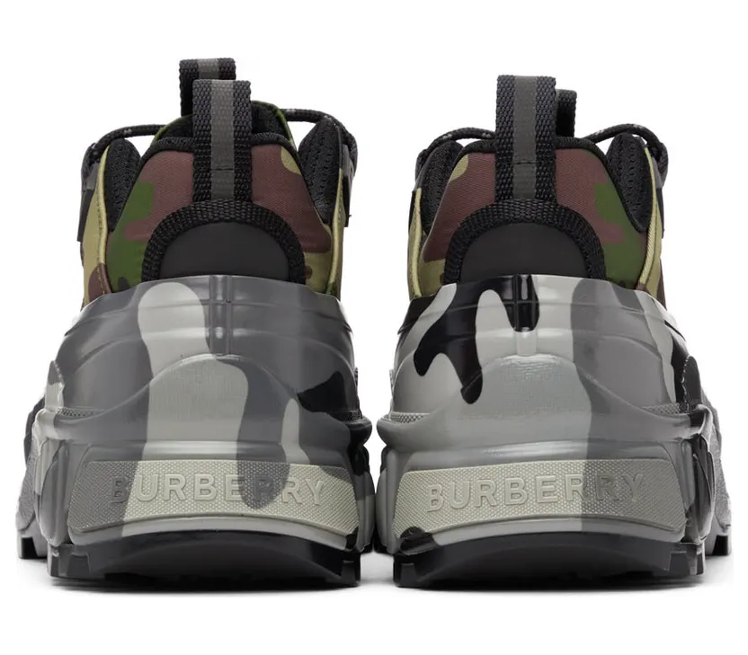 Burberry Green Camo Arthur Sneakers (8042185) (4)